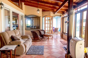 Full Living Room. Note: The portable a/c unit has been replaced by minisplit. 