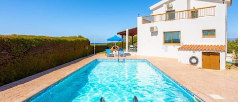 Beautiful villa with private pool, terrace, and garden with sea views