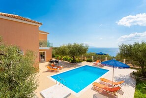 Beautiful villa with private pool and terrace with panoramic sea views