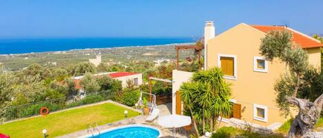 Beautiful villa with private pool, terrace, and garden with sea views