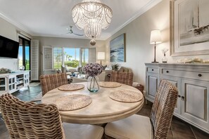 Stylish Dining Area with Seating for 4 at the Round Table