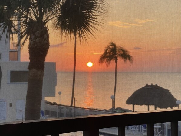 View a magnificent Atlantic Ocean sunrise from the balcony.  