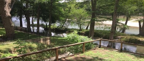 View of river from cabin porch