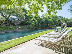 Pool area over-looking Comal River
