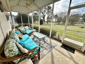 Screened-in Lanai with Golf Course View