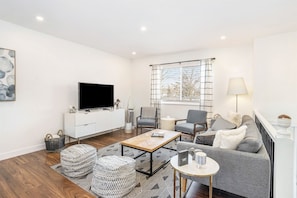 Comfortable living room with Smart TV