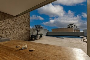Outdoor dining table