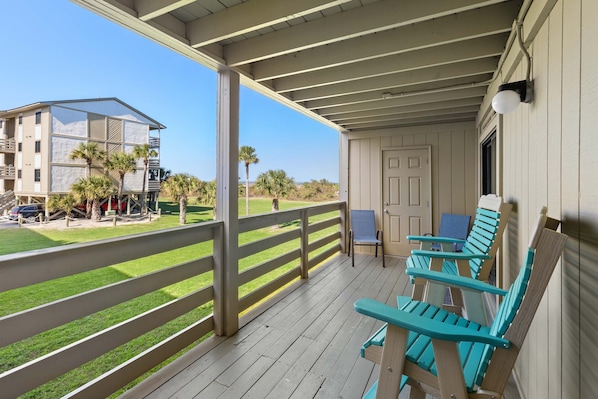 The private balcony at Lighthouse Point 33A