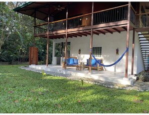 Outdoor lower living area. 