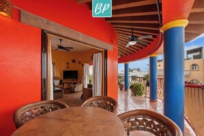 Second level wrap-around balcony