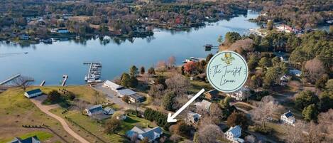 Steps from the water in the beautiful town of Irvington in VA's Northern Neck. (While this property is not waterfront, it is water view)! Boat launches nearby so bring your yaks and boards. Or get out on the water by sailing cruise or boat charter!