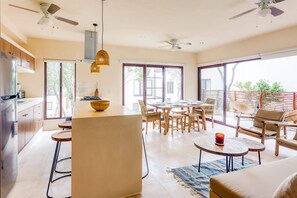 Luminous open living space that's bright & airy