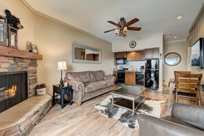 Living Room with Murphy Bed Folded Up