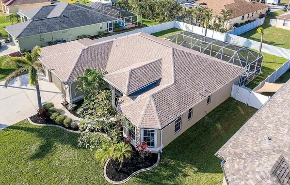 Drone View of the Villa Sunny Days