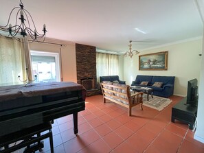 Entrance hall and living room