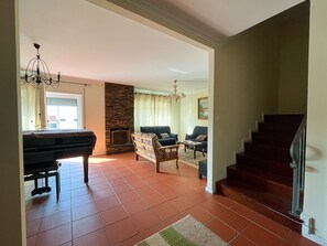 Entrance hall and living room