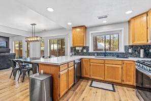 Light filled spacious fully stocked kitchen