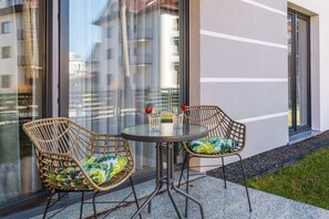 Terrace with garden furniture