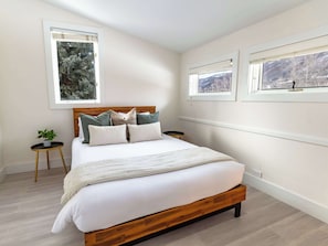 Loft bedroom with queen bed