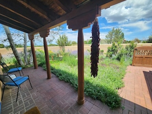 Front courtyard in bloom