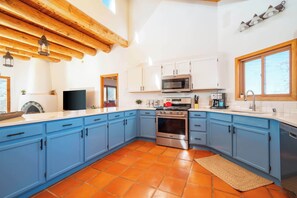 Full kitchen with modern appliances