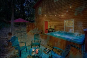 Relax, have fun, drink some booze and dip inside our huge hot tub.