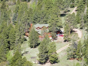 aerial view of house