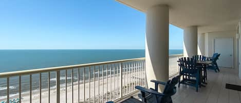 Spacious balcony to enjoy the sunsets