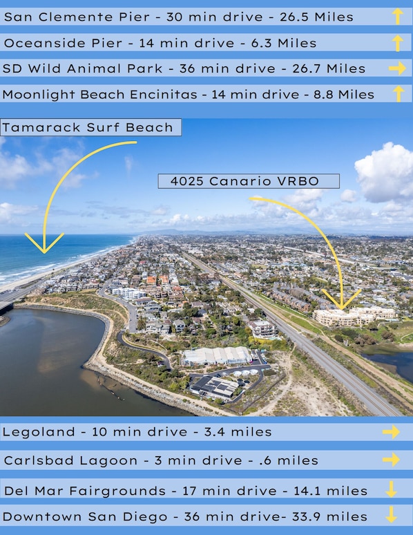 This amazing Carlsbad Vacation Rental is in the center of it all. Click on picture to see just a few of the many areas you may want to explore.