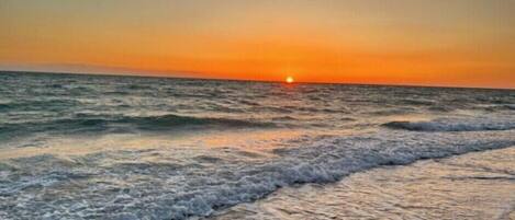 Englewood Beach At Sunset