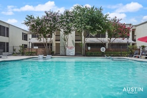 One of two beautiful pools at the complex