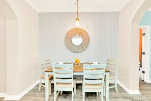Indoor dining area for shared meals