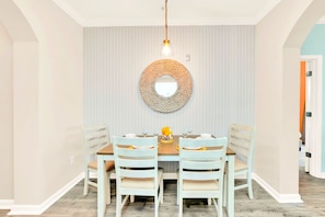 Indoor dining area for shared meals
