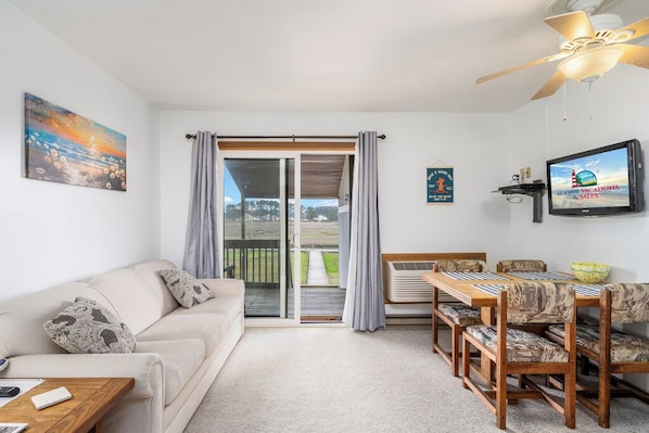 Assateague Inn 207 sleeps 4 and has Direct Views of Eel Creek.