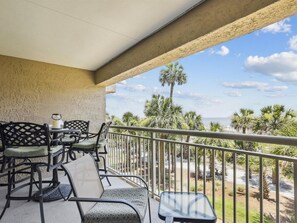 Private Balcony with Ocean Views at 410 Captains Walk