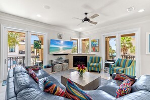 Open Concept Living Area with Gulf Views