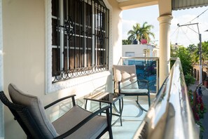 Balcony, Chair, Furniture, Handrail, Railing