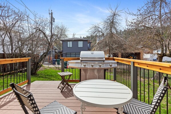 Back yard BBQ area