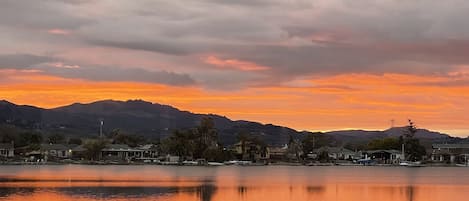 view from the 25' dock looking West Marin Coastal Mountains