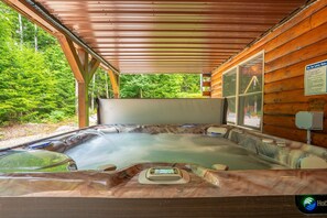 Remember to treat yourself to a soak in the hot tub — pure comfort under the stars!