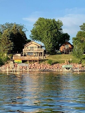 Lakeview of the cabin. 