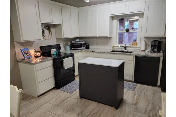 Kitchen with brand new stove 