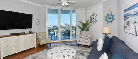 The Palms of Destin 2906 - Living Area and Balcony Access