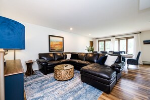 Large comfortable living area to relax together.