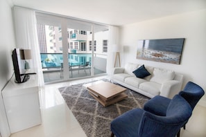 Living area and balcony.