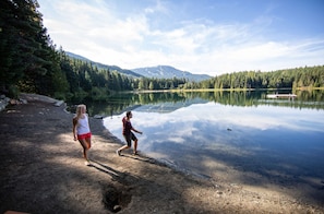 entrance to Lost Lake , swimming, trails at the end of our road