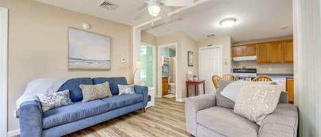 Wells Vacation Rental | 2BR | 1BA | 600 Sq Ft | 4 Steps to Enter