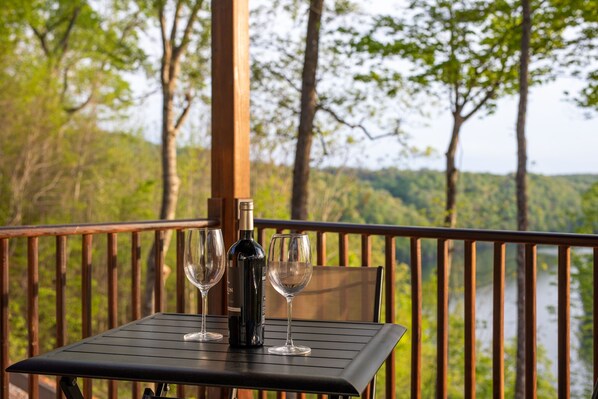 Nature Cabin private deck view