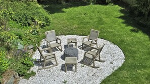 Enjoy smores and ghost stories around the firepit