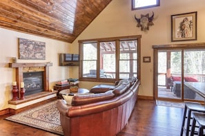 Main floor living room with open concept